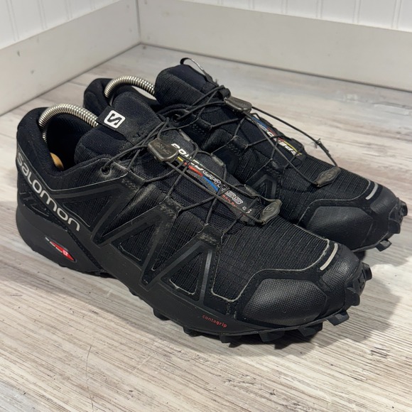 Salomon Speedcross 4 Trail Runing Shoes Men's Black  Trail - US 10.5 - Picture 1 of 16